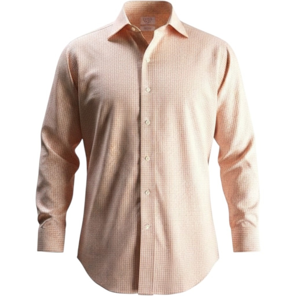 Brooks Brothers Button Down Mens 16.5 35 Orange Supima Gingham Preppy Classic